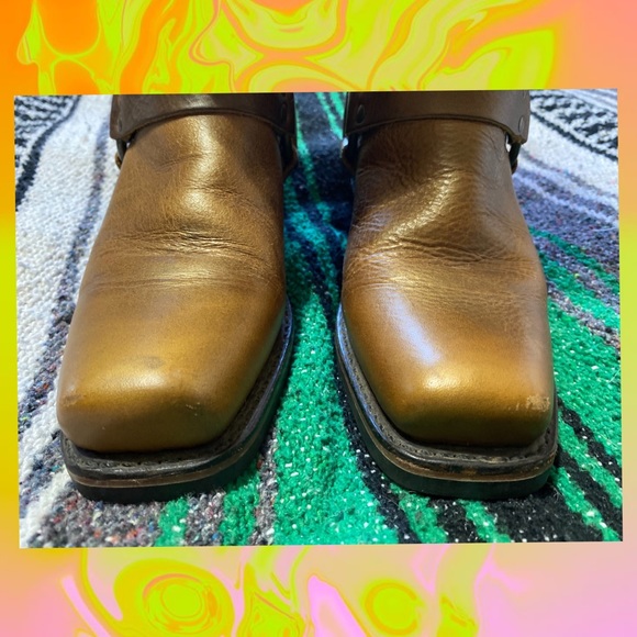 FRYE ☀️ Cognac Harness 12R Boots - Picture 9 of 16